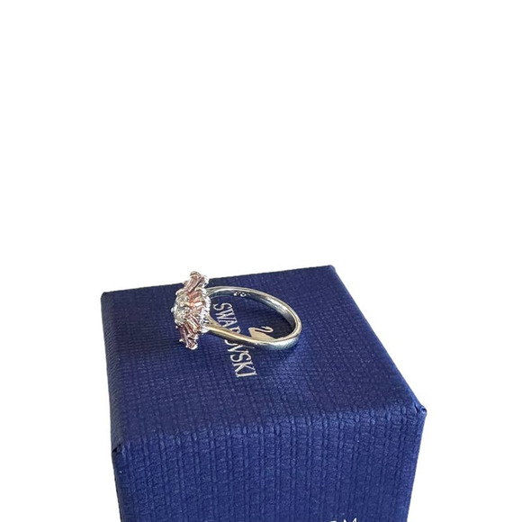 Swarovski Sunshine ring Mixed cuts, Sun, Pink, Rhodium plated 58 / 8 - Picture 4 of 9